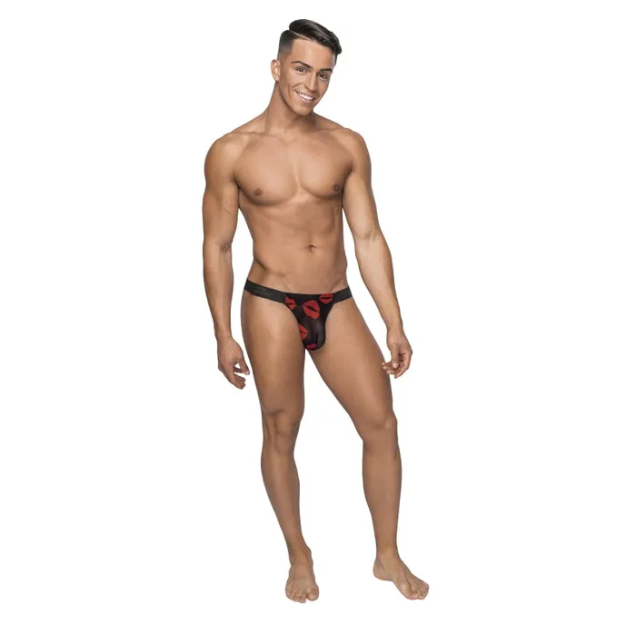 Male Power Female Sex Toys Kiss Me Micro Thong v Small Medium Sheer Lips