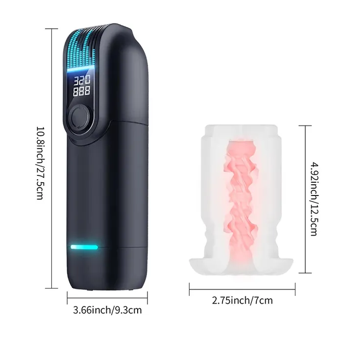 Male Sex Toys | Lovetoyshub 9 Voice & Scene Intelligent Auto Stroker Dual Heated Penis Trainer