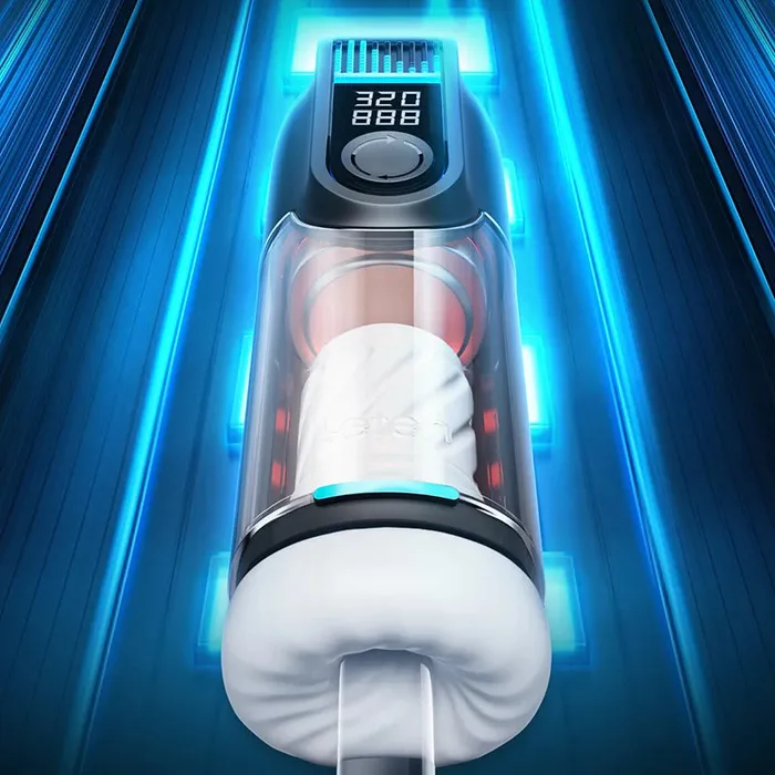 Male Sex Toys | Lovetoyshub 9 Voice & Scene Intelligent Auto Stroker Dual Heated Penis Trainer