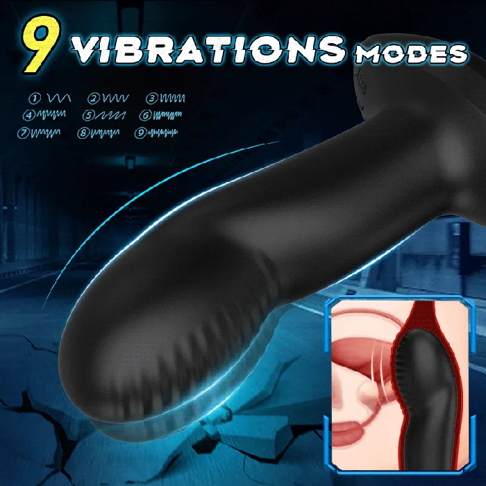 Male Sex Toys | Playfulsextoy Remote Control 9 Vibrating & Wiggling Prostate Massager Anal Toy