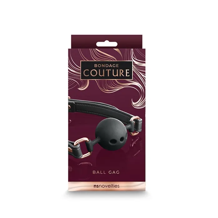 Nsnovelties Bondage Couture - Ball Gag - Black | Couples Nsnovelties Bondage Couture - Ball Gag - Black | Couples