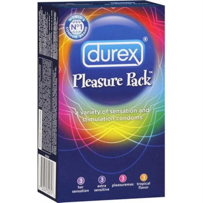 Paradise Marketing Female Sex Toys Durex Pleasure Pack 12 Assorted Condoms