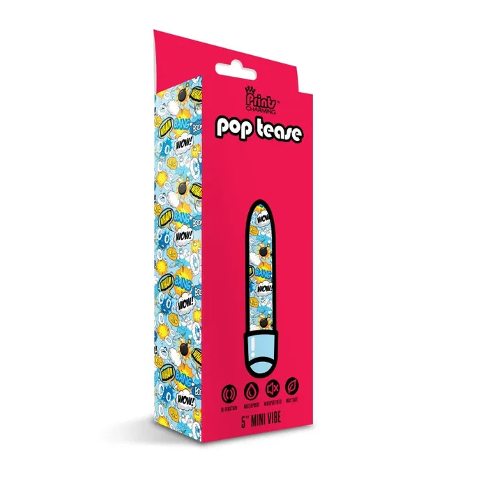 Prints Charming Pop Tease 5 Inch Mini Vibe - Wham Blue | Global Novelties Vibrators Prints Charming Pop Tease 5 Inch Mini Vibe - Wham Blue | Global Novelties Vibrators