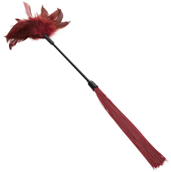 Sex and Mischief Enchanted Feather Tickler Burgundy Sportsheets Couples