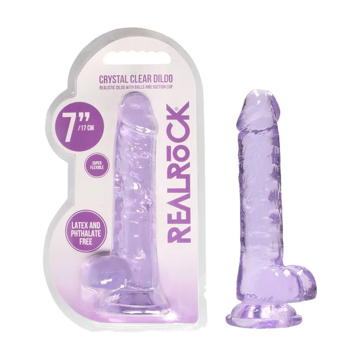 Shots Toys RealRock 7 Realistic Dildo With Balls Purple 178 cm Dong Female Sex Toys Shots Toys RealRock 7 Realistic Dildo With Balls Purple 178 cm Dong Female Sex Toys