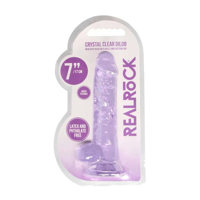 Shots Toys RealRock 7'' Realistic Dildo With Balls - Purple 17.8 cm Dong | Female Sex Toys Shots Toys RealRock 7'' Realistic Dildo With Balls - Purple 17.8 cm Dong | Female Sex Toys
