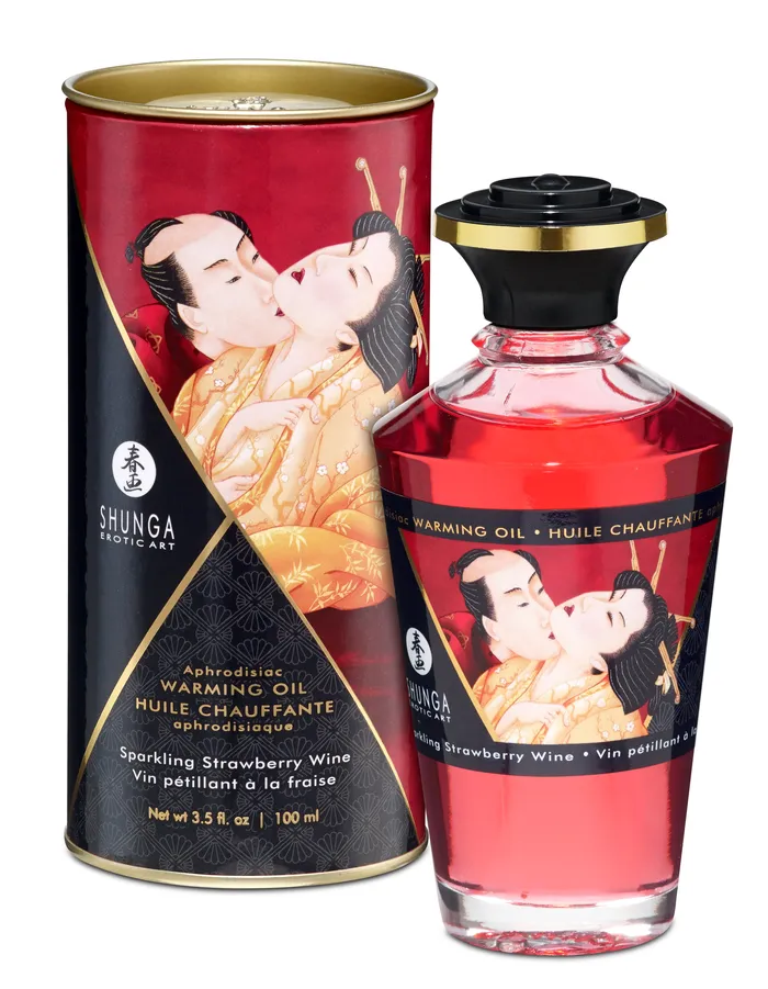 Shunga Female Sex Toys Aphrodisiac Warming Oil Sparkling Strawberry Wine