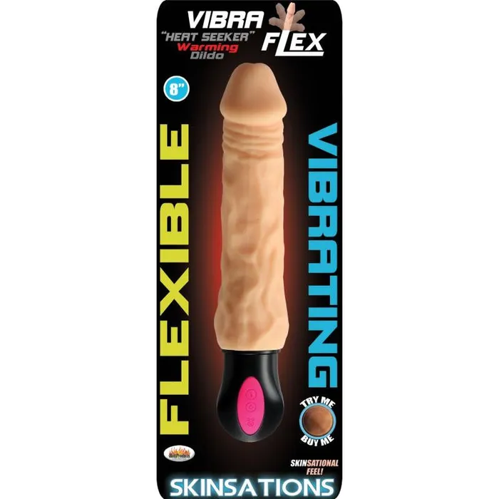 Skinsations VibraFlex Heat Seeker Flexible Warming Dildo With 12 Frequencies Hott Products Female Sex Toys Skinsations VibraFlex Heat Seeker Flexible Warming Dildo With 12 Frequencies Hott Products Female Sex Toys