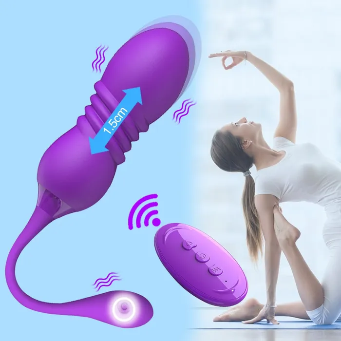 Telescopic Dildo Remote Control Vibrators for Women | Lusty Age Female Sex Toys