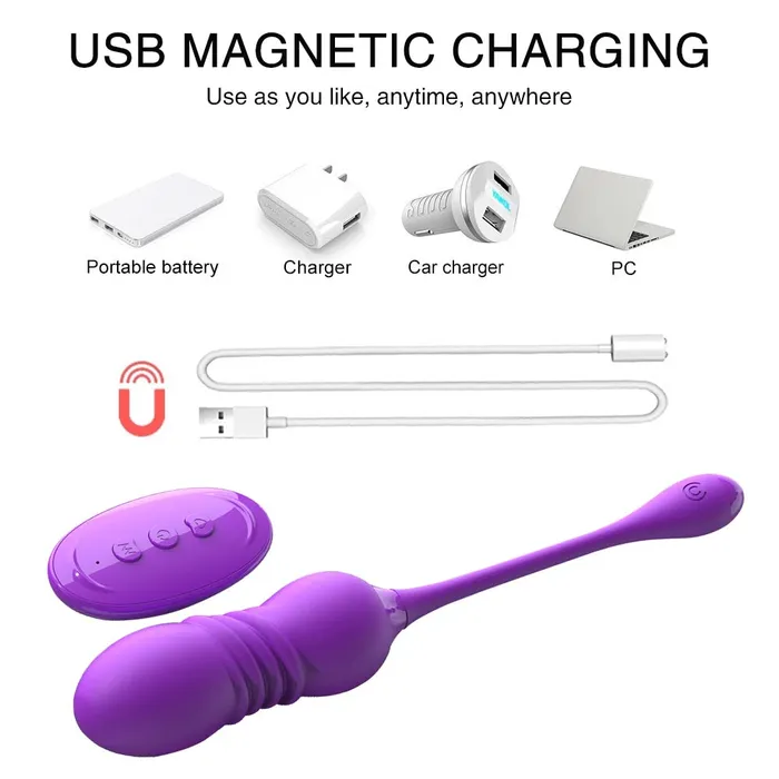Telescopic Dildo Remote Control Vibrators for Women | Lusty Age Female Sex Toys