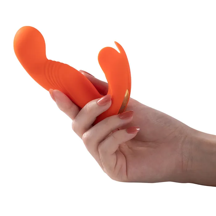 Uc Global Trade INChoney Play B Female Sex Toys | Crave 3 G-spot Vibrator With Rotating Massage Head & Clit Tickler - Orange