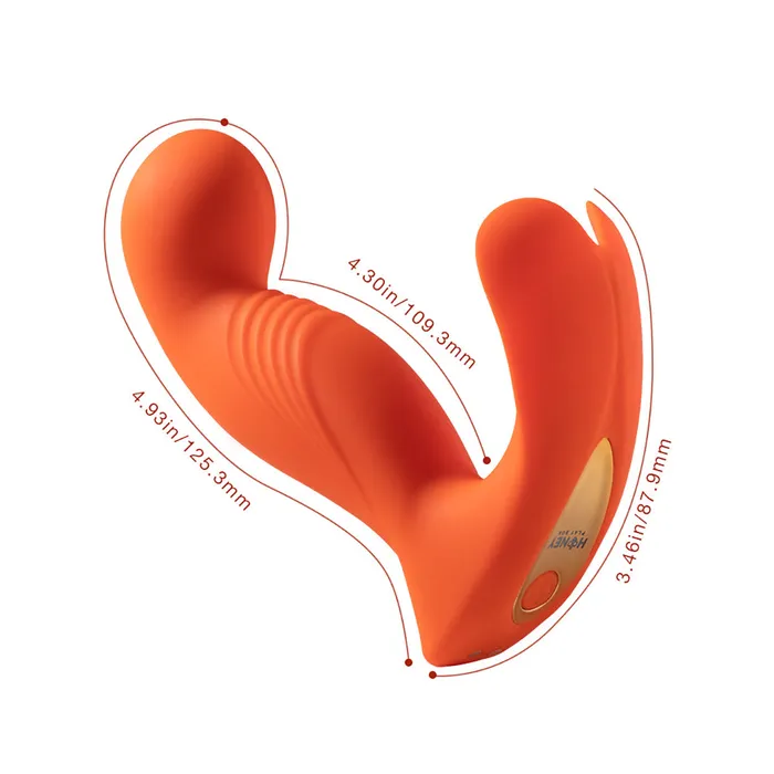 Uc Global Trade INChoney Play B Female Sex Toys | Crave 3 G-spot Vibrator With Rotating Massage Head & Clit Tickler - Orange