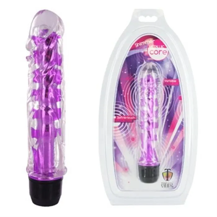Vibrators XR Brands Trinity Vibes Shimmer Core Metallic Vibe Purple