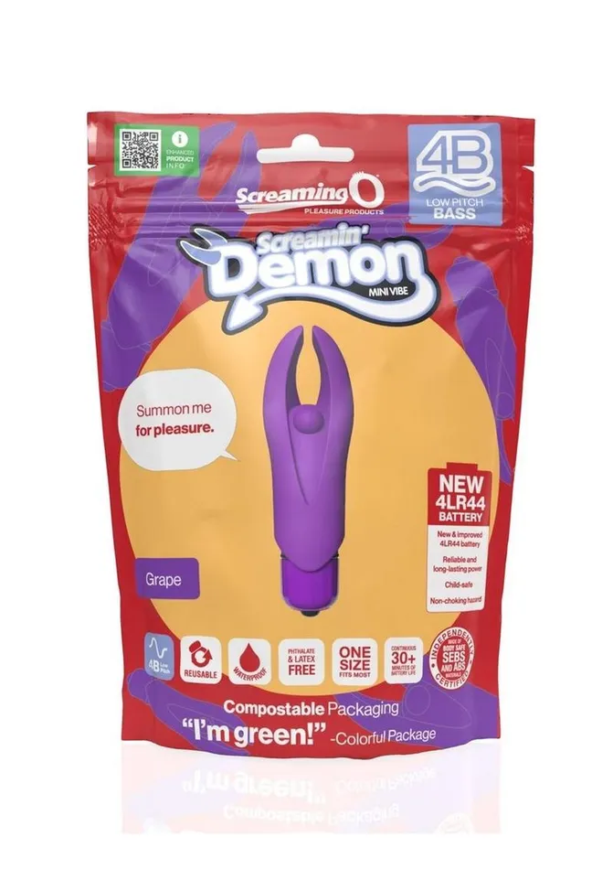 4b Demon Rechargeable Silicone Mini Clitoral Stimulating Vibrator Screaming O Female Sex Toys