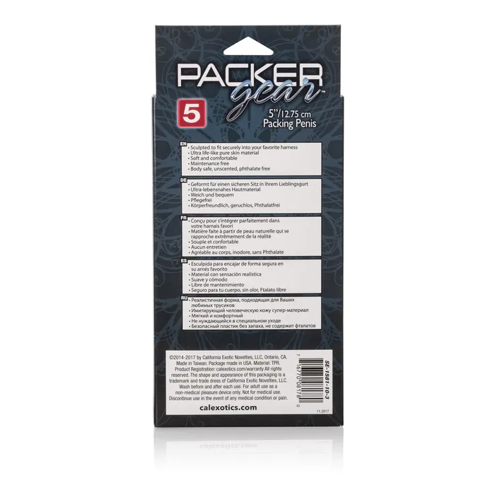 Anal Packer Gear Packing Penis 5 Inch Brown California Exotic