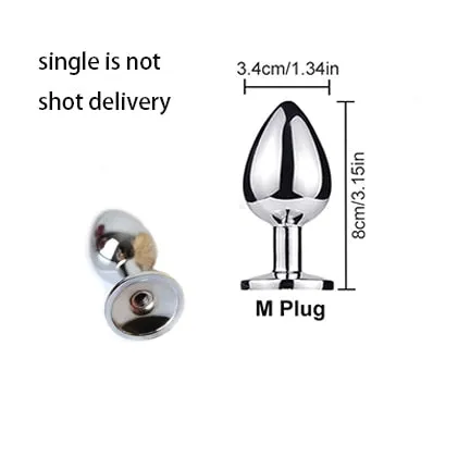 Anal sex toys for us Separable Anal Plug Real Fox Tail Cosplay Butt Plug Anal Sex