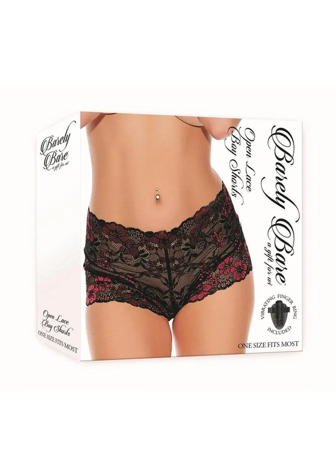 Barely Bare Couples Open Lace Boy Shorts