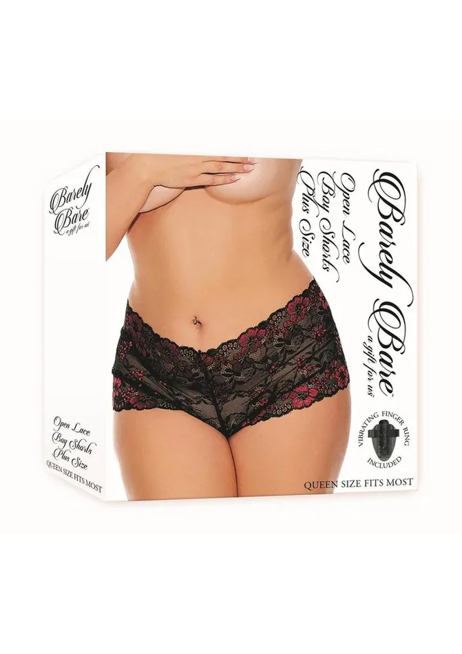 Barely Bare Couples Open Lace Boy Shorts