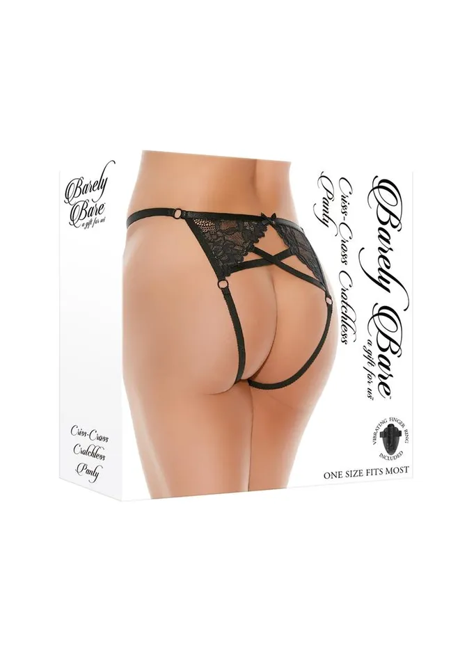 Barely Bare Female Sex Toys Barely Bare CrissCross Crotchless Panty