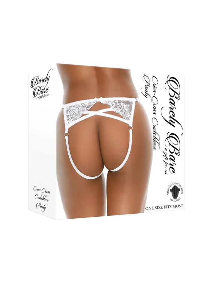 Barely Bare Female Sex Toys Barely Bare CrissCross Crotchless Panty