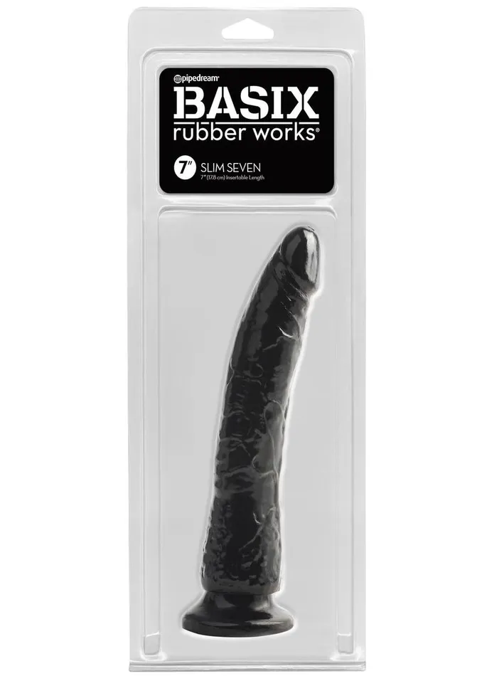 Basix Dong Slim 7 with Suction Cup Basix Rubber Works Female Sex Toys