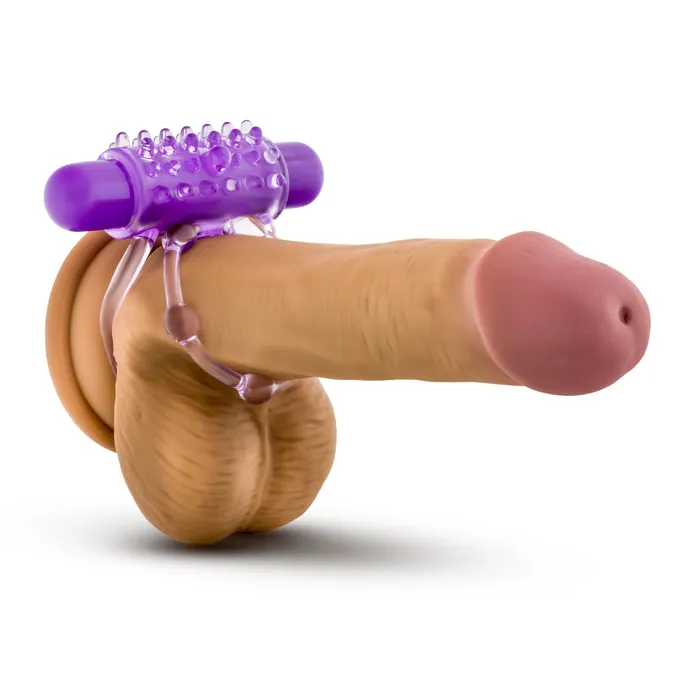 Blush Novelties Couples Play With Me the Player Vibrating Double Strap Ring Purple