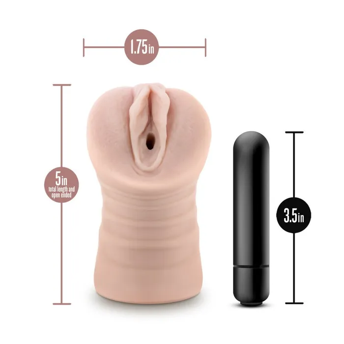 Blush Novelties EnLust Ayumi Flesh Vibrating Vagina Stroker Male Sex Toys