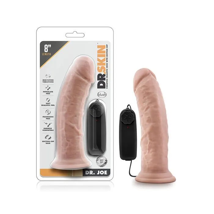 Blush Novelties Female Sex Toys Blush Dr Skin Vibrating Cock With Suction Cup