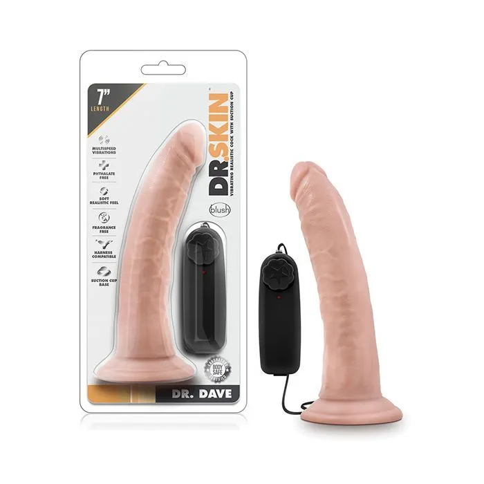 Blush Novelties Female Sex Toys Blush Dr Skin Vibrating Cock With Suction Cup
