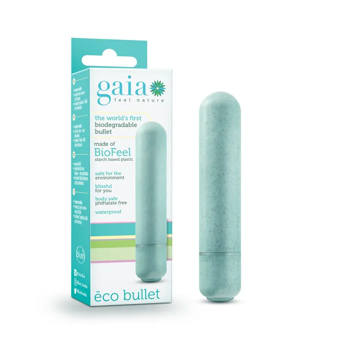 Blush Novelties Gaia Eco Bullet Aqua Female Sex Toys