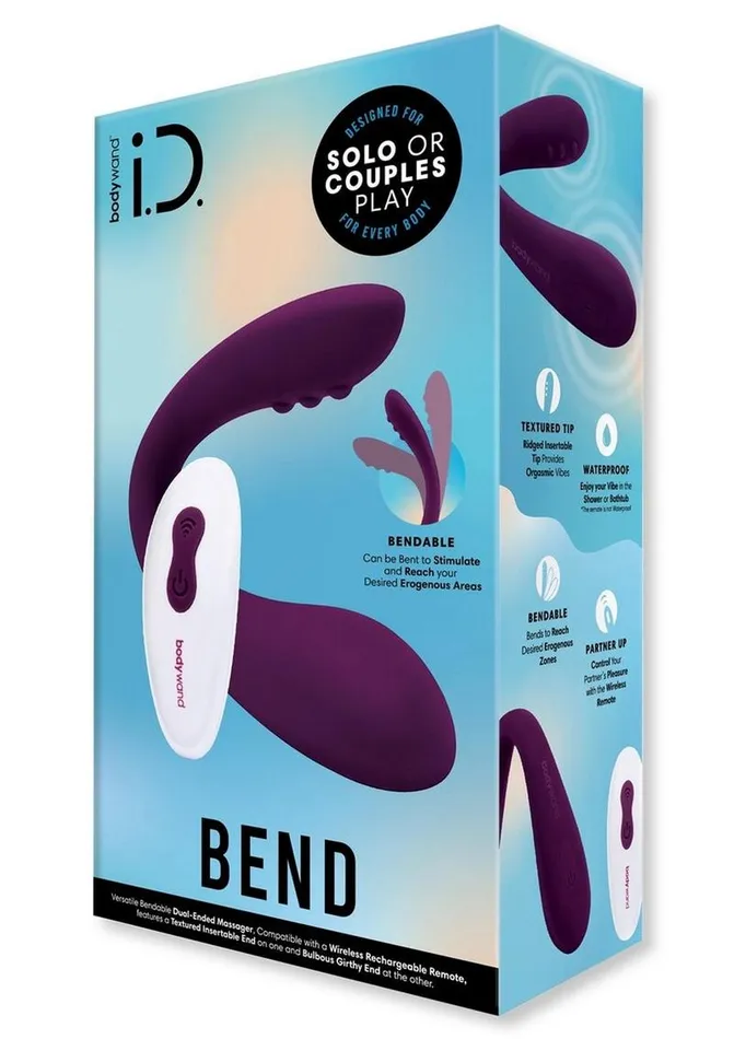 Bodywand Female Sex Toys Bodywand Id Bend Rechargeable Silicone Clitoral Stimulator with Remote