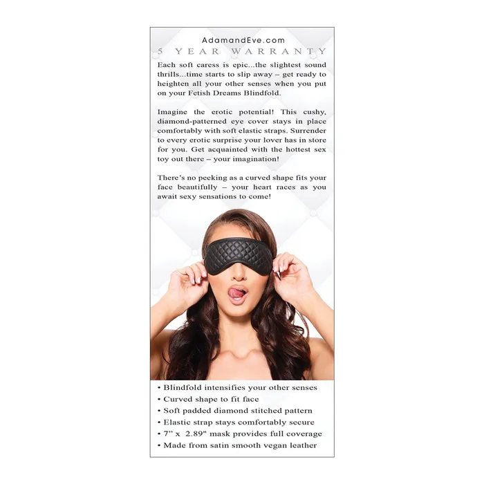 Classic Brands Female Sex Toys Adam Eves Fetish Dream Blindfold Black