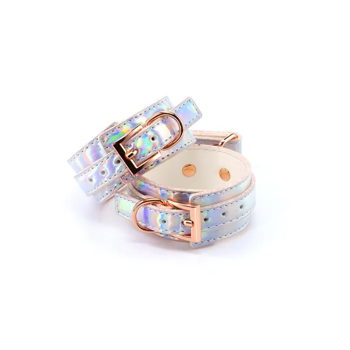 Cosmo Bondage Ankle Cuffs Rainbow Metallic Rainbow Restraints NS Novelties Couples Cosmo Bondage Ankle Cuffs Rainbow Metallic Rainbow Restraints NS Novelties Couples