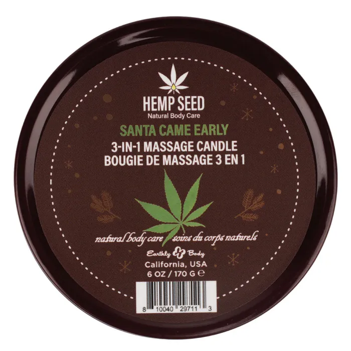 Couples Earthly Body Hemp Seed 3In1 Massage Candle Santa Came Early Honey Cinnamon Maple 170 g Couples Earthly Body Hemp Seed 3In1 Massage Candle Santa Came Early Honey Cinnamon Maple 170 g