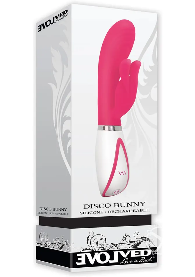 Disco Bunny Rechargeable Silicone Rabbit Vibrator with Dual Stimulation Evolved Female Sex Toys