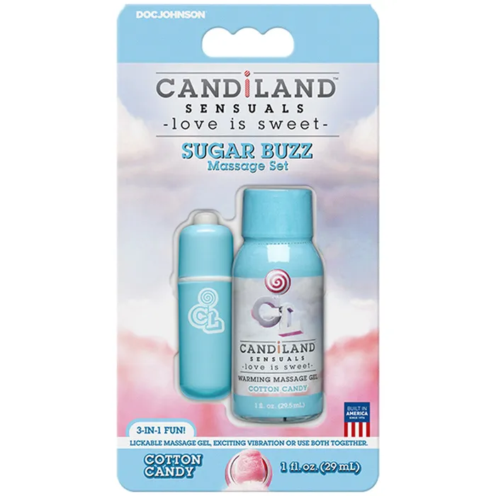 Doc Johnson Female Sex Toys Candiland Sugar Buzz Massager Set Cotton Candy