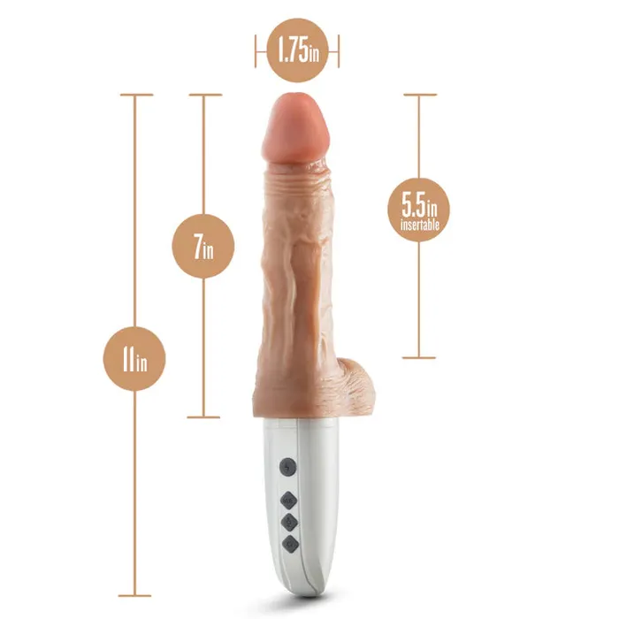 Dr Hammer Silicone Thrusting Dildo Blush Novelties Female Sex Toys