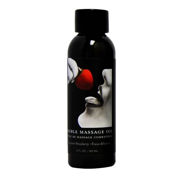 Earthly Body Couples Edible Massage Oil Succulent Strawberry Flavoured 59 ml Bottle Earthly Body Couples Edible Massage Oil Succulent Strawberry Flavoured 59 ml Bottle