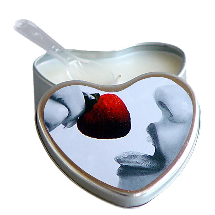 EB Massage Candle Edible Strawberry 4oz Earthly Body Couples