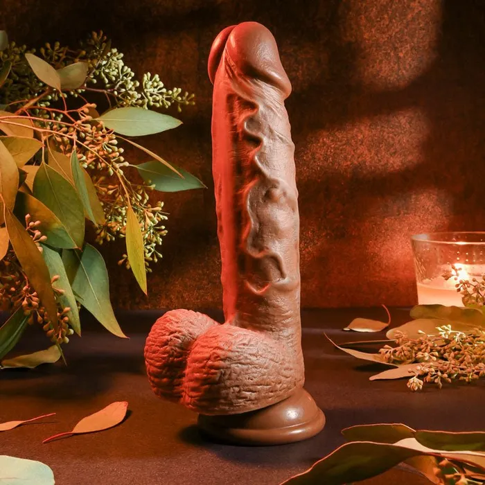 Evolved REALISTIC DILDO 8 DARK 21 cm Dong Evolved Dildos