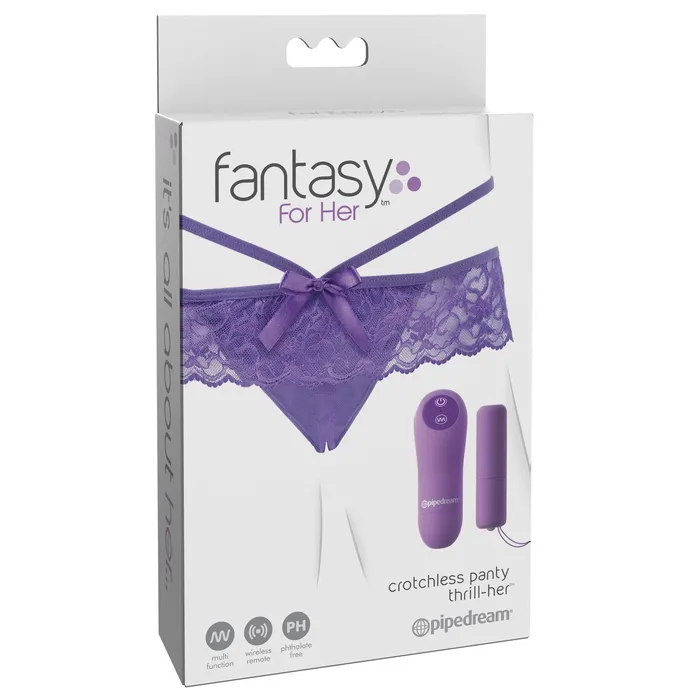 Fantasy for Her Crotchless Panty ThrillHer Pipedream Female Sex Toys