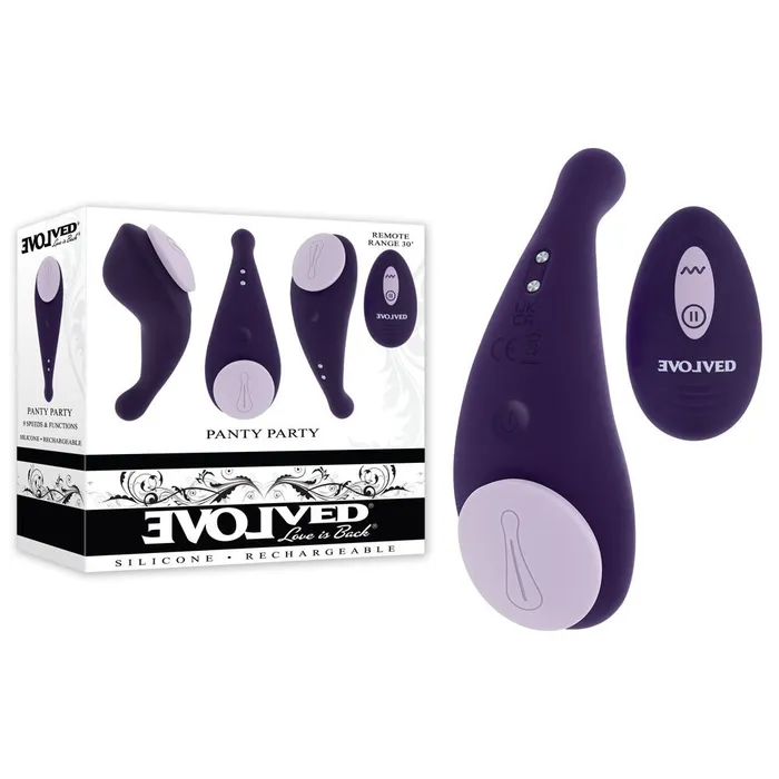 Female Sex Toys Evolved Evolved PANTY PARTY Purple USB Rechargeable Panty Vibrator with Remote Control Female Sex Toys Evolved Evolved PANTY PARTY Purple USB Rechargeable Panty Vibrator with Remote Control