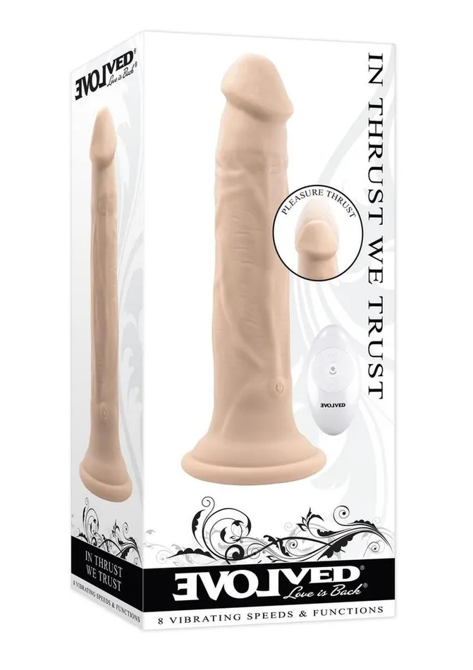 Female Sex Toys Evolved In Thrust We Trust Rechargeable Silicone Dildo with Remote