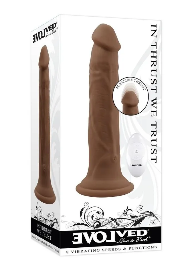 Female Sex Toys Evolved In Thrust We Trust Rechargeable Silicone Dildo with Remote