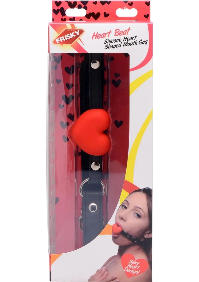 Female Sex Toys Frisky Frisky Heart Beat Silicone Heart Shaped Mouth Gag