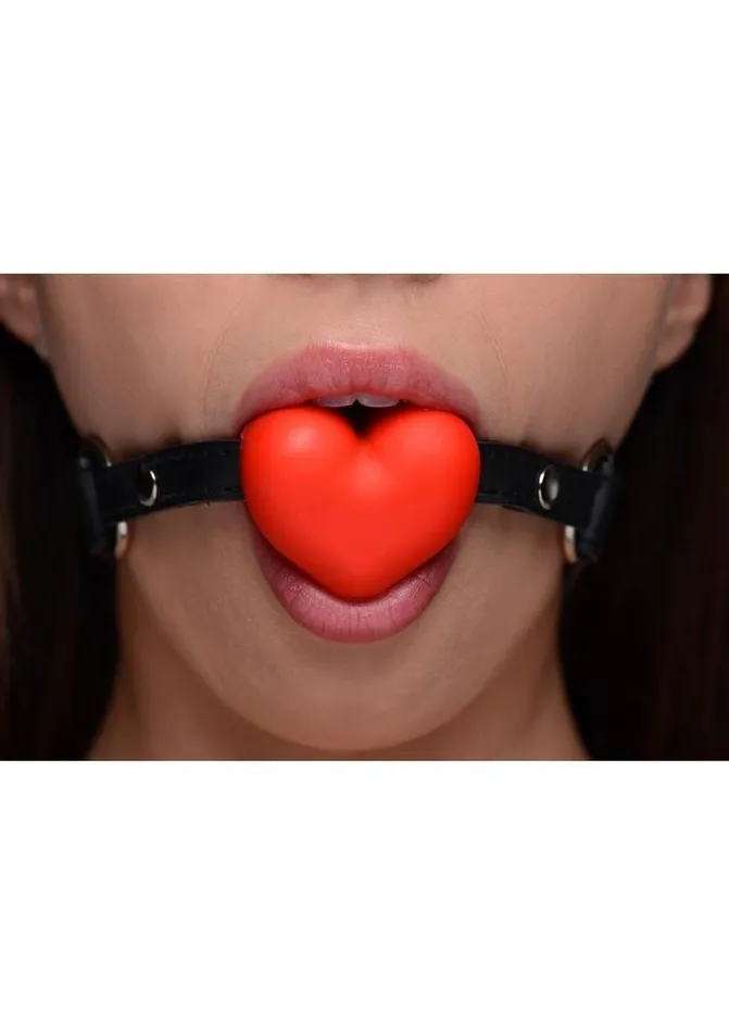 Female Sex Toys Frisky Frisky Heart Beat Silicone Heart Shaped Mouth Gag
