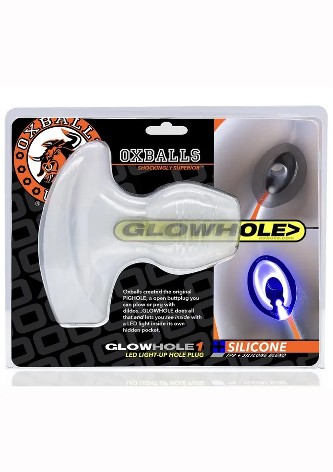 Female Sex Toys Glowhole 1 Light Up Hollow Silicone Buttplug Oxballs