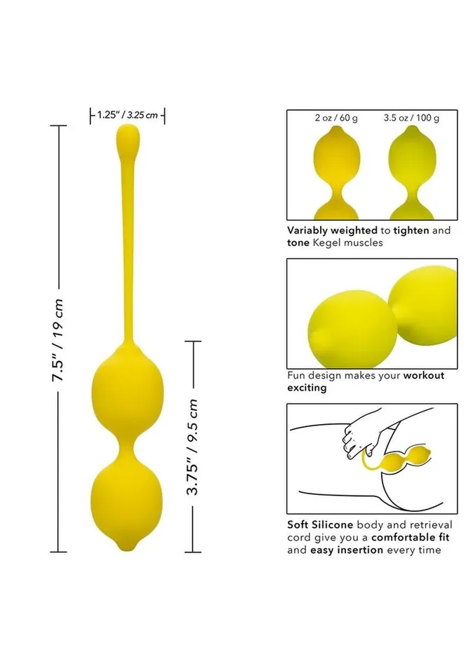 Female Sex Toys Kegel Training Set Lemon Silicone Kegel Female Sex Toys Kegel Training Set Lemon Silicone Kegel