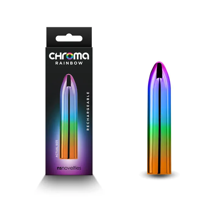 Female Sex Toys NS Novelties Chroma Rainbow Medium Metallic Rainbow 9 cm USB Rechargeable Mini Vibrator Female Sex Toys NS Novelties Chroma Rainbow Medium Metallic Rainbow 9 cm USB Rechargeable Mini Vibrator