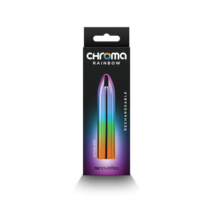 Female Sex Toys NS Novelties Chroma Rainbow Medium Metallic Rainbow 9 cm USB Rechargeable Mini Vibrator Female Sex Toys NS Novelties Chroma Rainbow Medium Metallic Rainbow 9 cm USB Rechargeable Mini Vibrator